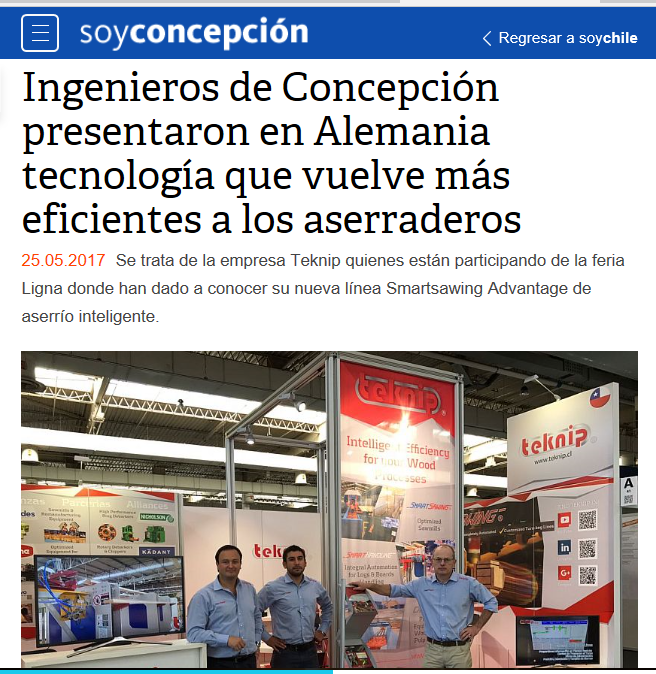 Ingenieros de Concepción presentaron en Alemania tecnología que vuelve más eficientes a los aserraderos